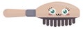 Hair brush, illustration, vector Royalty Free Stock Photo