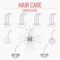 Hair care icon set Royalty Free Stock Photo