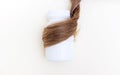 hair care and treatment concept.hair thread  with many pills Royalty Free Stock Photo