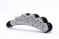 Hair clip with rhinestones isolated on a white Royalty Free Stock Photo