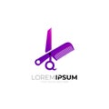 Hair clipper logo with a simple and meaningful look