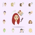 hair color change colored icon. Beauty, anti-aging icons universal set for web and mobile Royalty Free Stock Photo