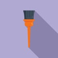 Hair coloring brush tool icon flat vector. Conditioner step