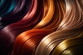 Hair colors dyed palette. Set background. Close-up. AI Generation Royalty Free Stock Photo