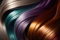 Hair colors dyed palette. Set background. Close-up. AI Generation Royalty Free Stock Photo