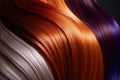 Hair colors dyed palette. Set background. Close-up. AI Generation Royalty Free Stock Photo