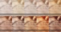 Hair colors palette, top view. Various swatches Royalty Free Stock Photo