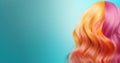 Hair colouring colorful double banner. Generate Ai