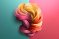 Hair colouring colorful weave. Generate Ai