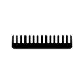 Hair comb icon. Black silhouette. Vector illustration. Royalty Free Stock Photo