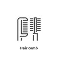 Hair comb icon, vector symbol. Royalty Free Stock Photo