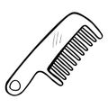 hair comb, simple vector hand draw sketch doodle