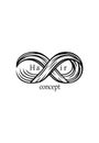 Hair concept infinity logo .A lock of hair silhouette.Hair salon beauty logo. Royalty Free Stock Photo
