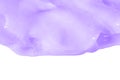 Hair conditioner cream swatch smear on white background. Lilac cosmetic lotion moisturiser sample closeup. Body care