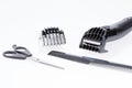 Hair cutting machine with accessory isolated on white Royalty Free Stock Photo