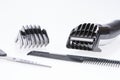 Hair cutting machine with accessory isolated on white Royalty Free Stock Photo