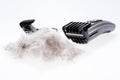 Hair cutting machine with accessory isolated on white Royalty Free Stock Photo