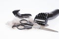 Hair cutting machine with accessory isolated on white Royalty Free Stock Photo