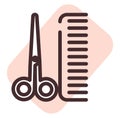 Hair dressing tools, icon