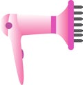 hair cleaner brush illustration pink color. on white background Royalty Free Stock Photo