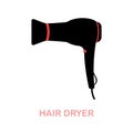 Hair Dryer flat icon. Colored element sign from beauty salon collection. Flat Hair Dryer icon sign for web design Royalty Free Stock Photo