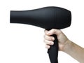 Hair dryer in a hand