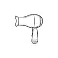 Hair dryer hand drawn sketch icon. Royalty Free Stock Photo