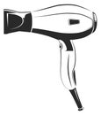 Hair dryer icon. Air blowing device symbol Royalty Free Stock Photo