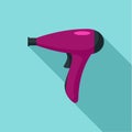 Hair dryer icon, flat style Royalty Free Stock Photo