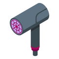Hair dryer icon isometric vector. Blow dry