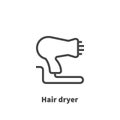 Hair dryer icon, vector symbol. Royalty Free Stock Photo