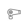 Hair dryer outline icon