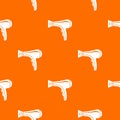 Hair dryer pattern vector orange Royalty Free Stock Photo