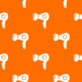 Hair dryer pattern vector orange Royalty Free Stock Photo