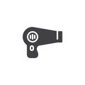 Hair dryer vector icon