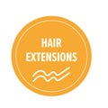 Hair extensions label, salon procedure product