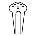 Hair fix clip icon , outline style