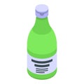 Hair gel bottle icon isometric vector. Cream cosmetic Royalty Free Stock Photo