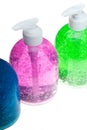 Hair gel bottles over white Royalty Free Stock Photo