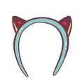 Hair hoop with cat ears. Headband vector icon. Isolated illustration on white background Royalty Free Stock Photo