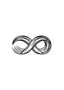 Hair infinity logo .A lock of hair silhouette.Hair salon beauty logo. Royalty Free Stock Photo