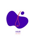 Hair integumentary system body organ outline icon