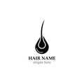 Hair logo template vector