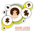 Hair loss solution concept Royalty Free Stock Photo