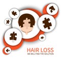 Hair loss solution concept Royalty Free Stock Photo