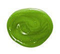 Hair mask, conditioner, shampoo creamy texture. Natural green cosmetic cream circle swatch Royalty Free Stock Photo