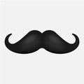 Hair mustaches icon on white background. Vector illustration.