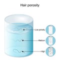 Hair porosity test Royalty Free Stock Photo