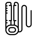 Hair press device icon outline vector. Hairstyling iron