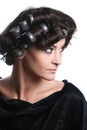 Hair-rollers woman Hair-curlers hairstyle